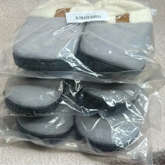 Cozy Winter Indoor/Outdoor Slippers-Gray-Womens 5.5 & 7.5-Loungewear-Comfort-NEW - Picture 9 of 9